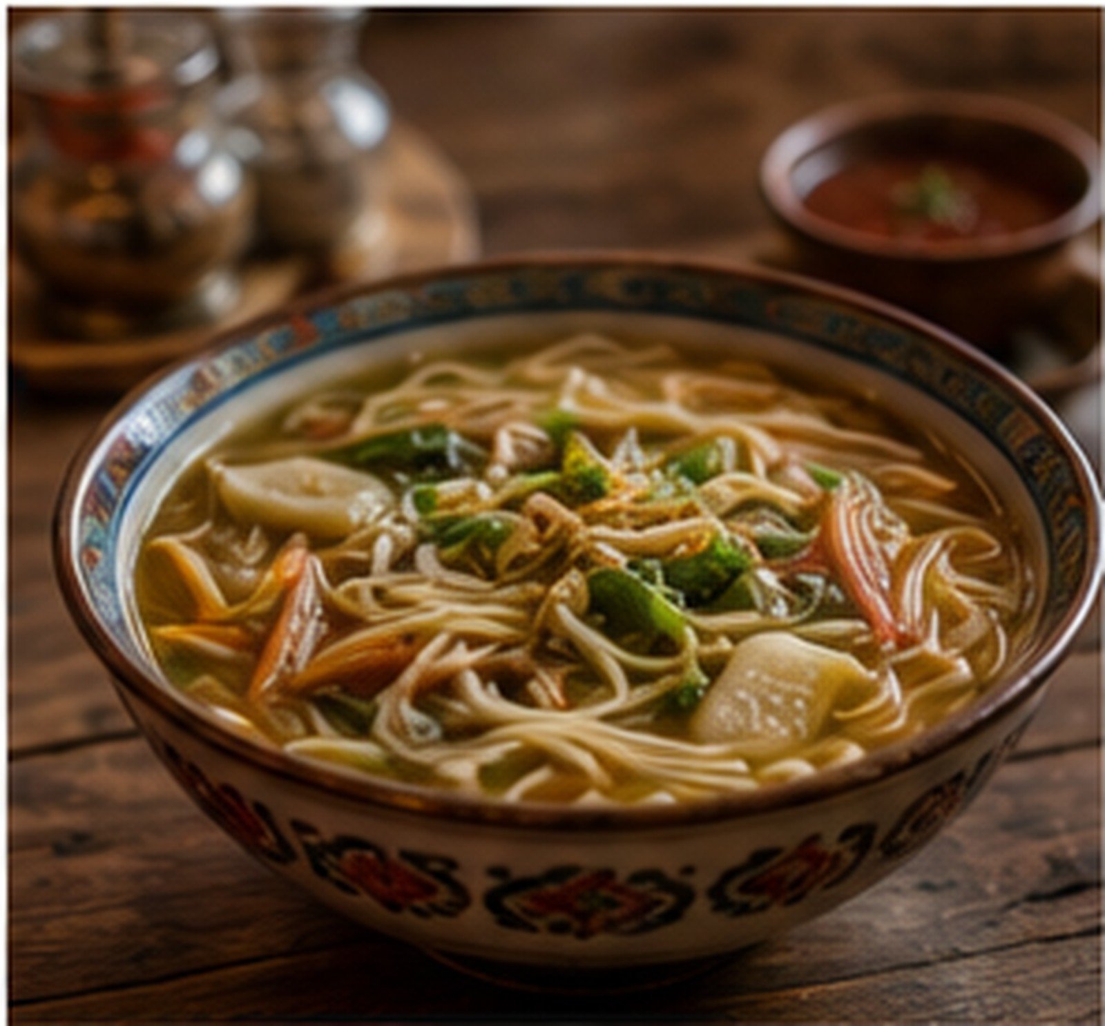 Thukpa noodle soup, a signature dish at The Yak Table